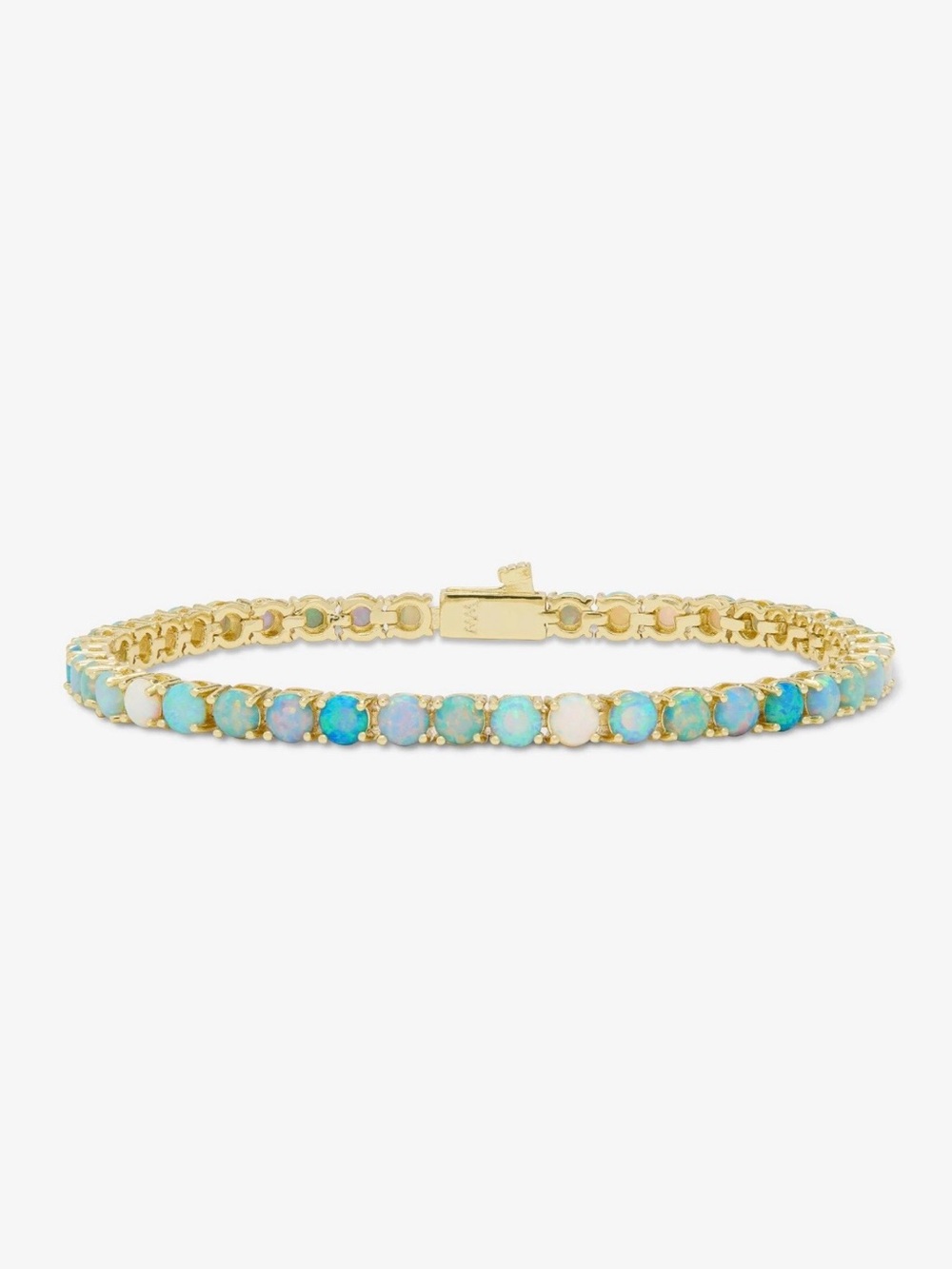 NWT Melinda Maria Gold/Blue Opal “Grand Heiress Ombré Tennis Bracelet”